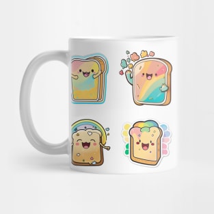 Cute happy colorfull kawaii toast Mug